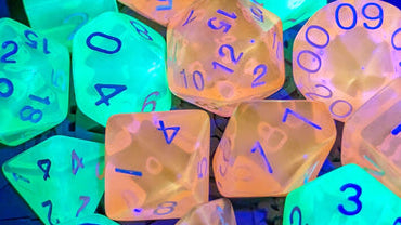 Free Black Light Reactive Dice With Every Order