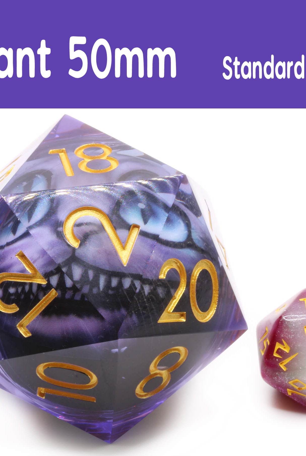 Giant dice size comparison