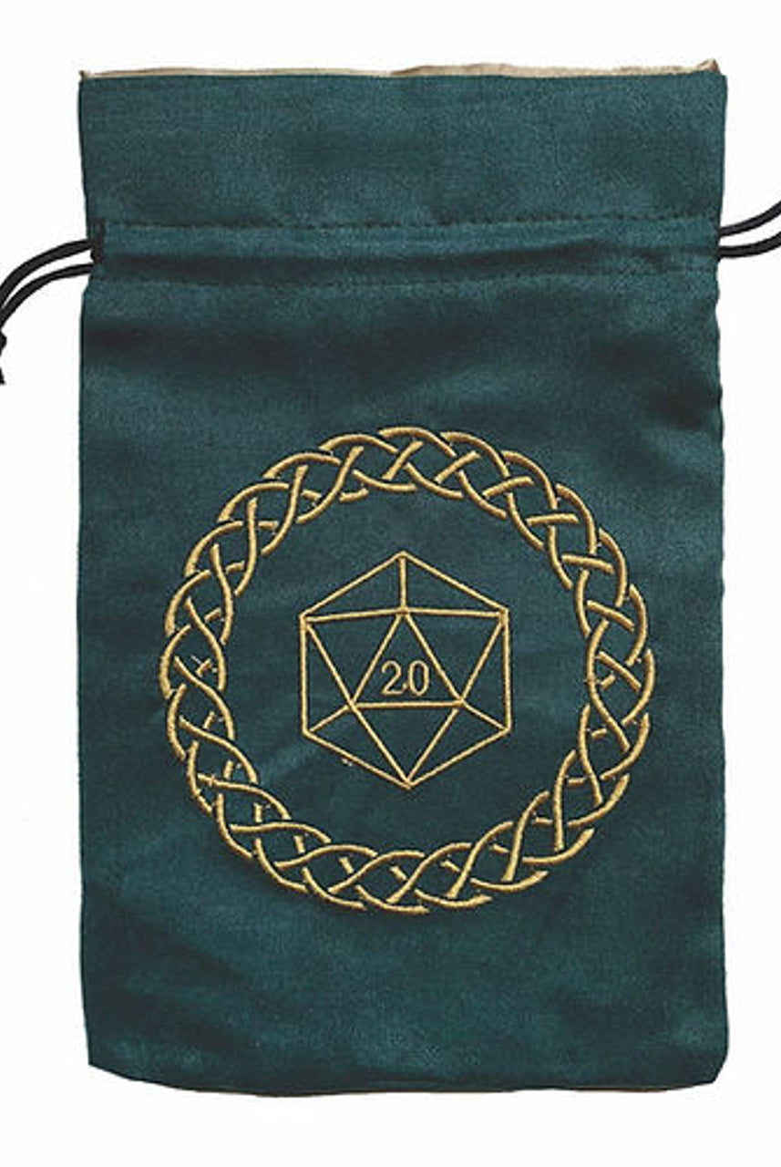 Premium Celtic D20 Dice Bag on sale at Dark Elf Dice