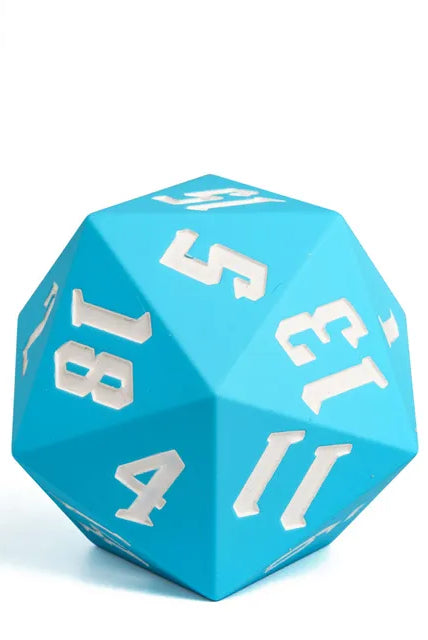 55mm d20 dice made from blue silcone