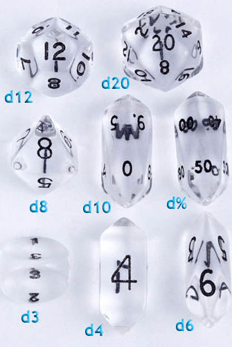 Hybrid Crystal Dice Clear