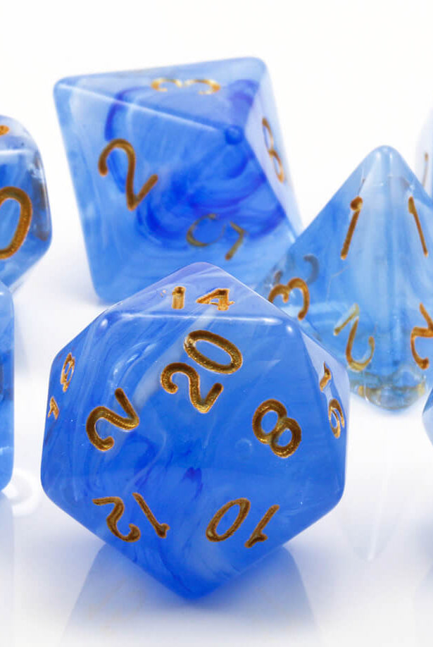 D&D blue Banshee dice