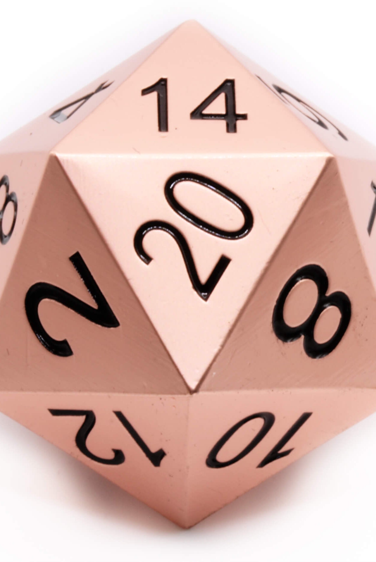 Giant Metal d20 dice at Dark Elf Dice