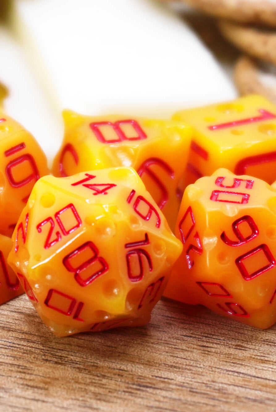 Cheese Dice for DnD and other Tabletop Roleplaying games