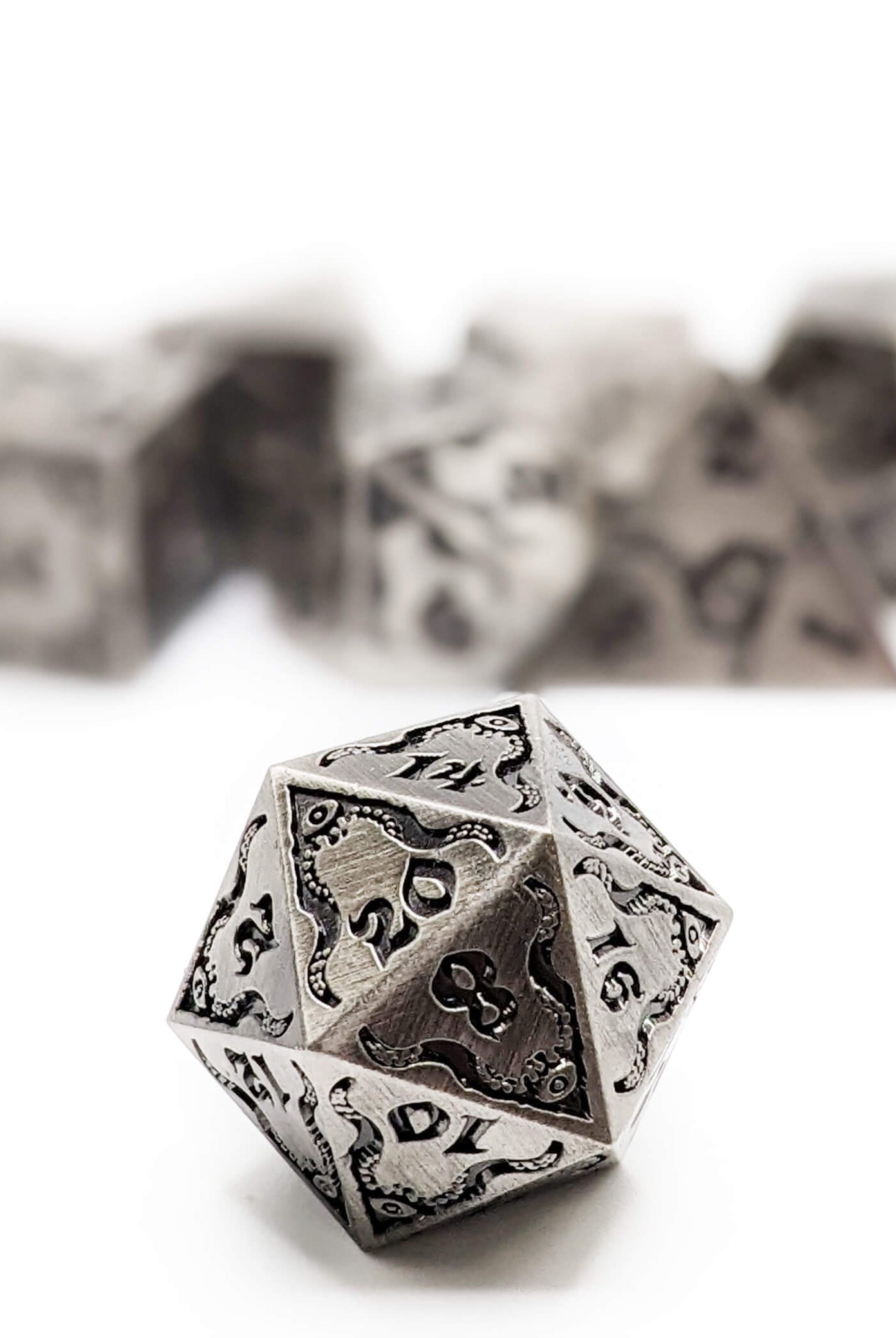 Cthulhu Metal Dice (Antique Silver)