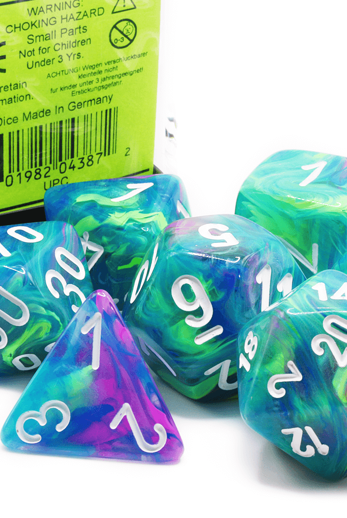 Chessex Mega-Hedral Dice at Dark Elf Dice Waterlily