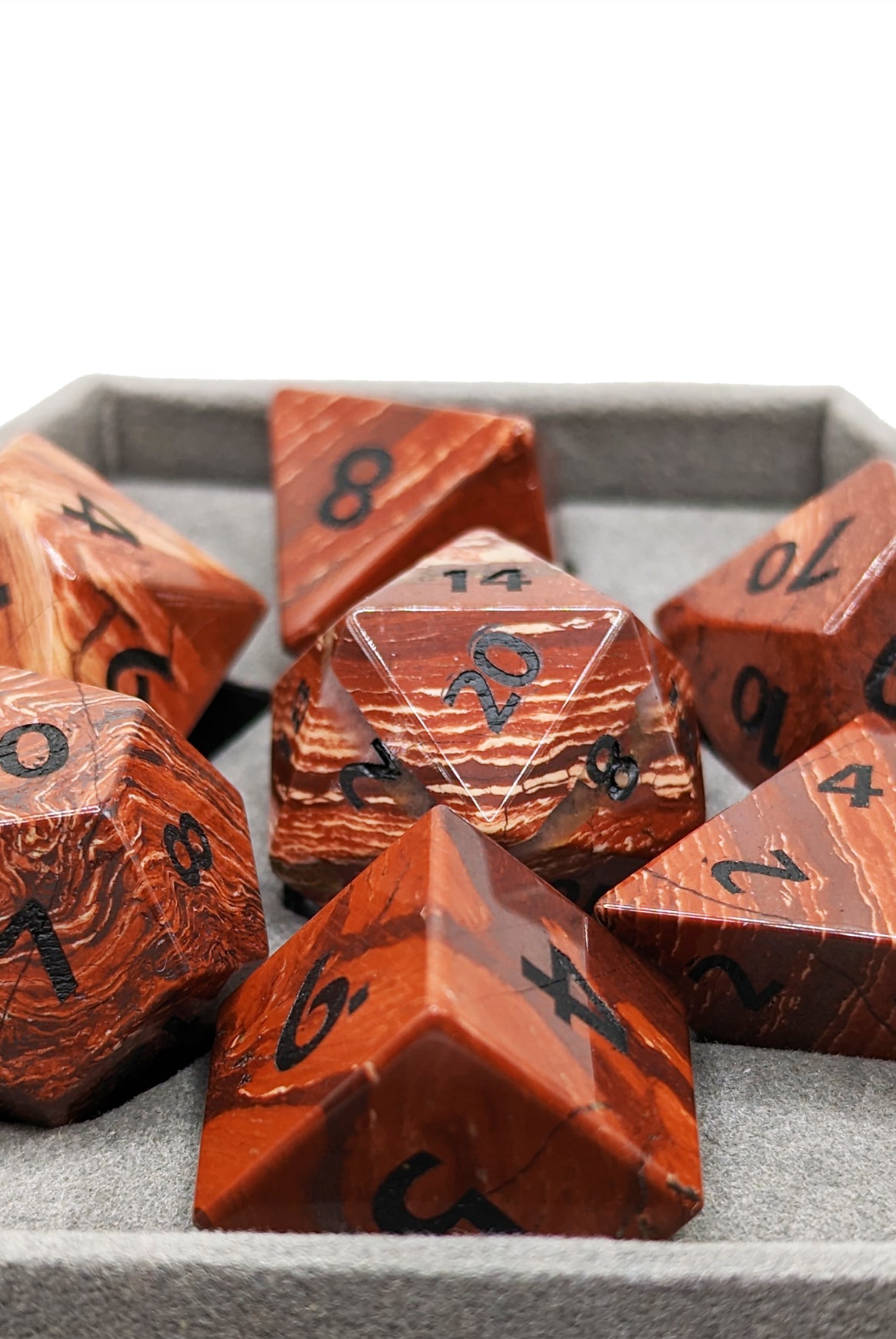 Gemstone Dice Blood Orchard Stone