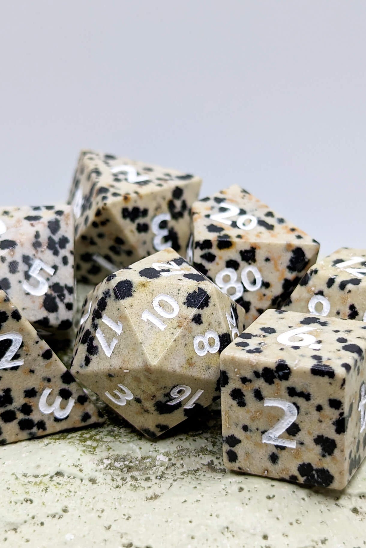 Dalmation TTRPG dice
