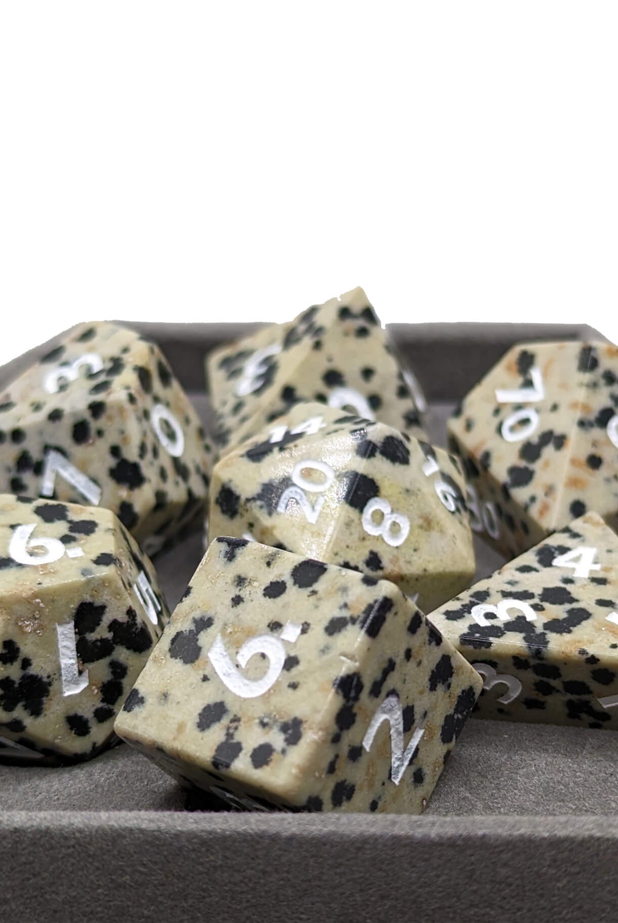 Gemstone Dice Dalmatian Stone