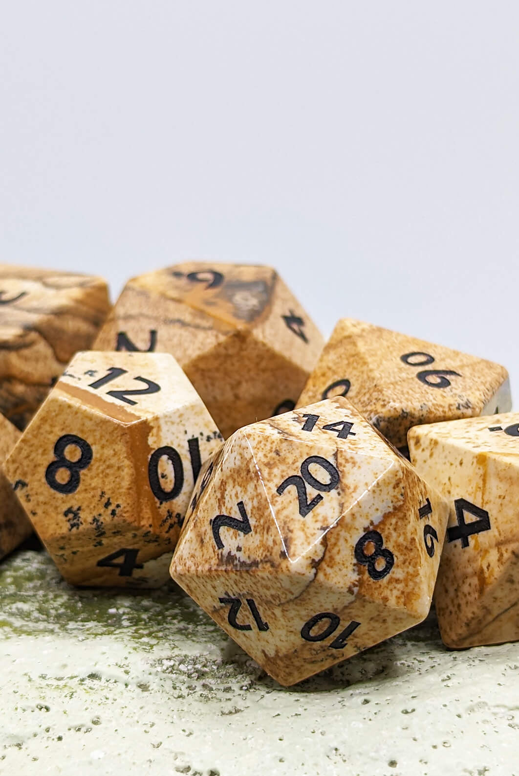Picture Jasper Gemstone dice for dnd games