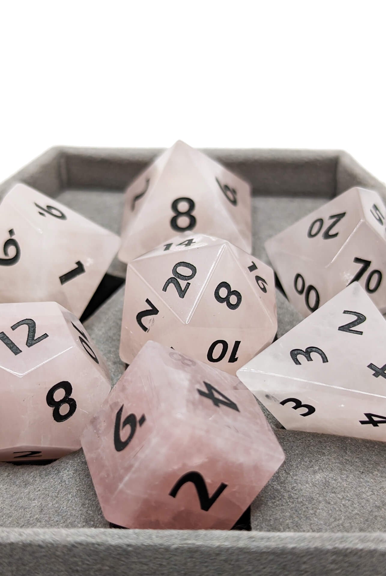 Gemstone dice pink crystal
