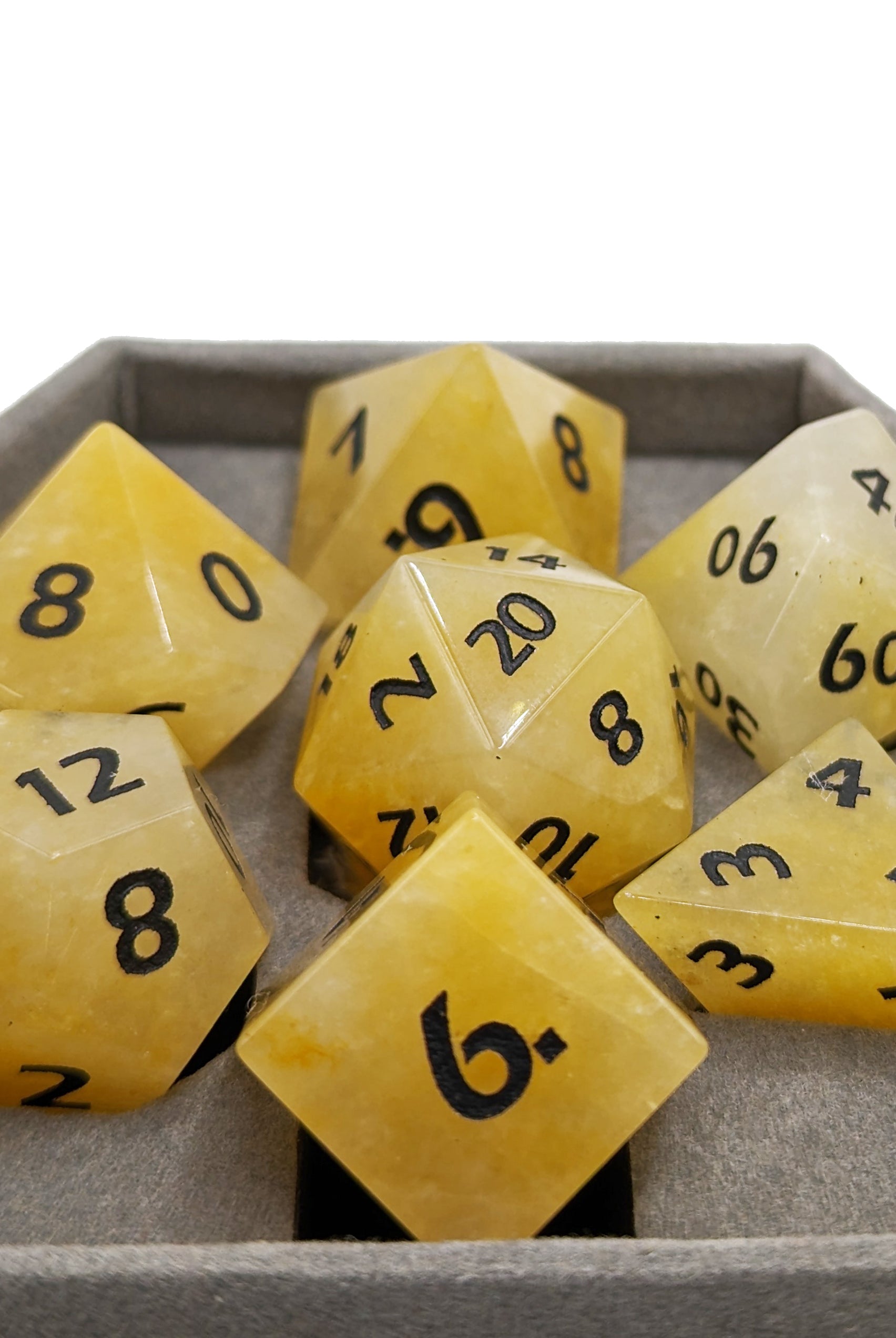 Topaz Gemstone dice set for dnd like games