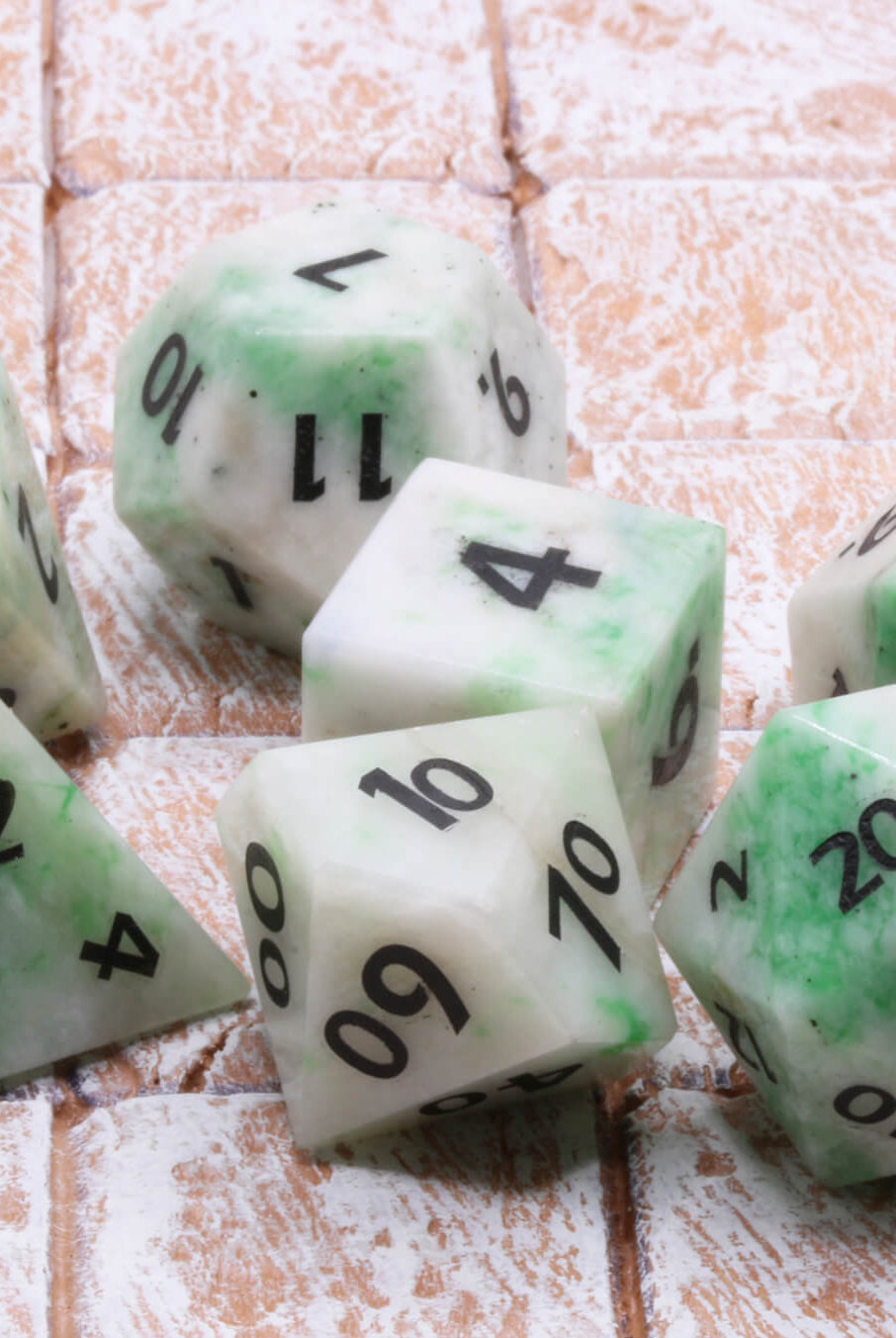 Green Jadeite Jade Dice