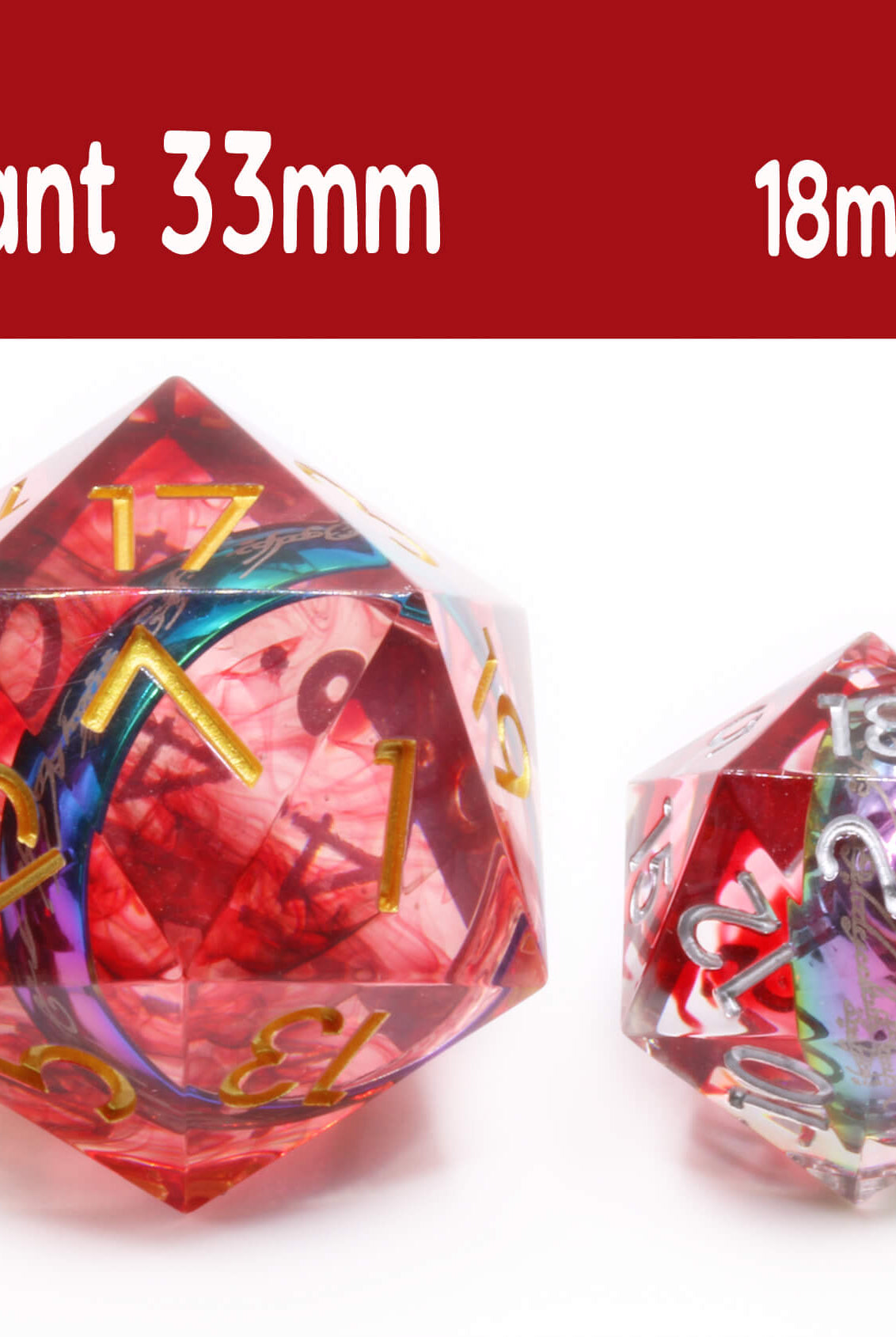 Giant Magic Ring D20 sizes for tabletop roleplaying games