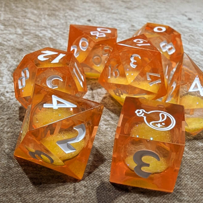 Liquid Core Dice Set at Dark Elf Dice