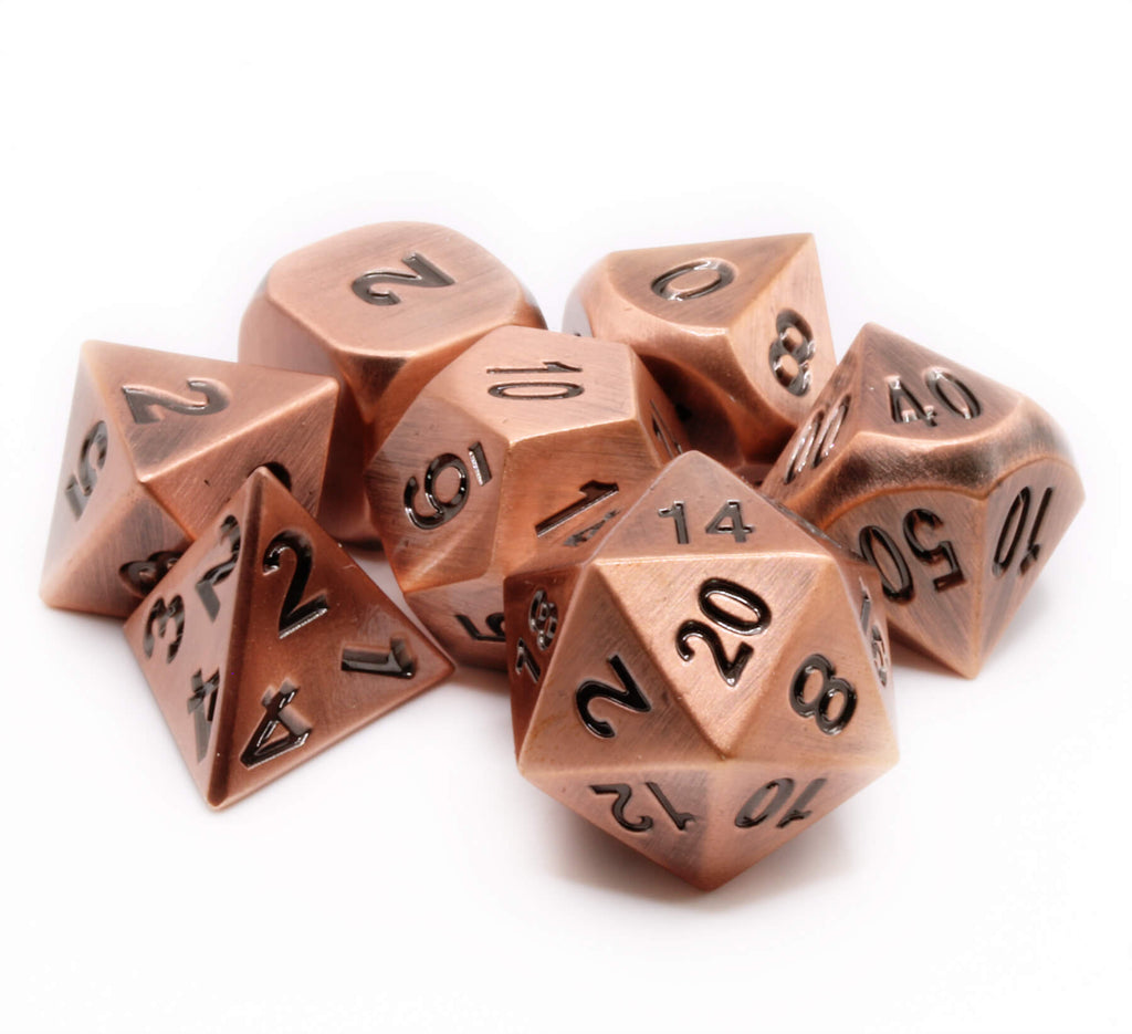 Metal Antique copper game dice set