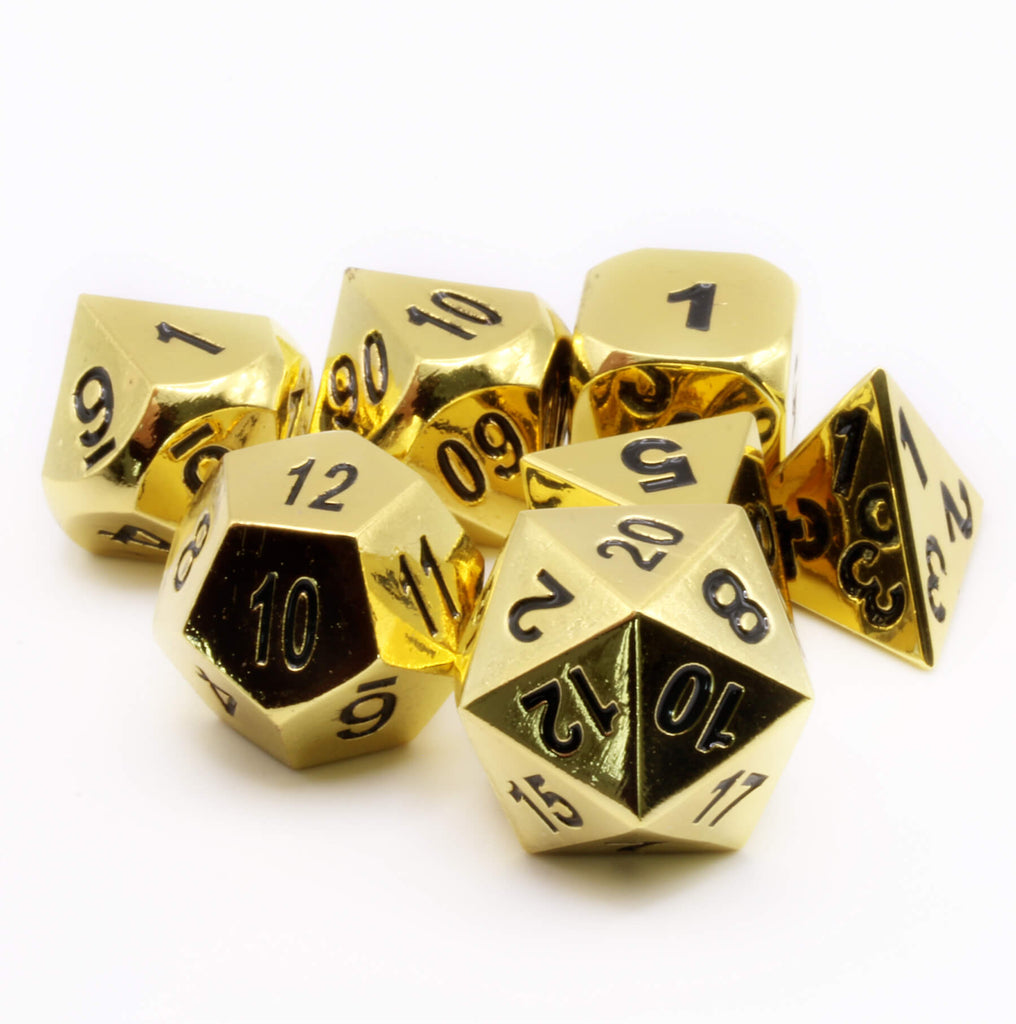 Shiny Gold Dice for ttrpg roleplaying games