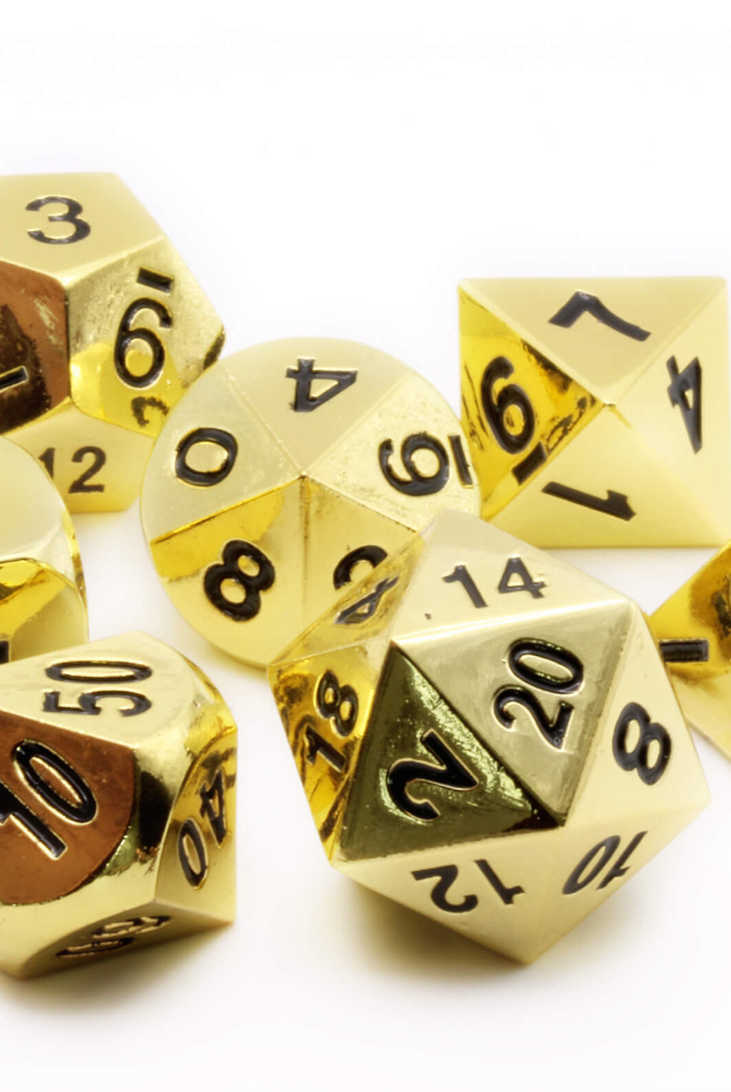 Shiny Gold Metal Dice on sale at Dark Elf Dice