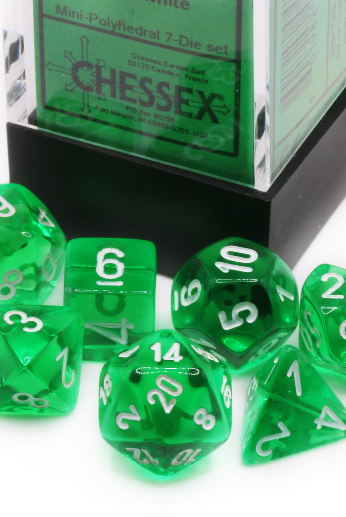 Chessex mini translucent dice for sale at Dark Elf Dice