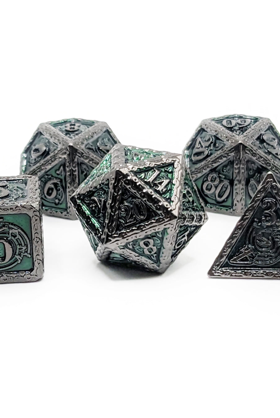 Metal Musical notes dice black nickel and dark green