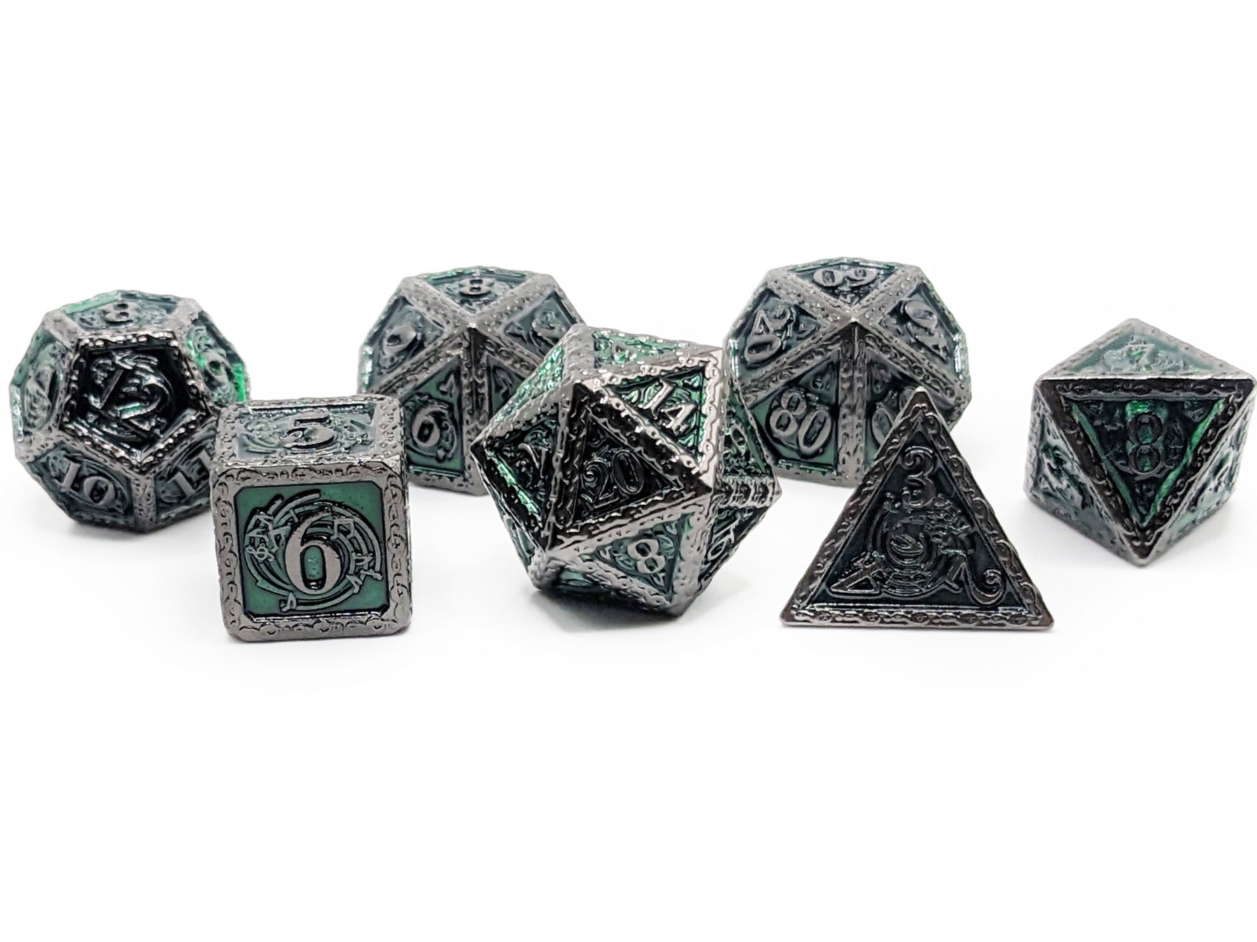Metal Musical notes dice black nickel and dark green