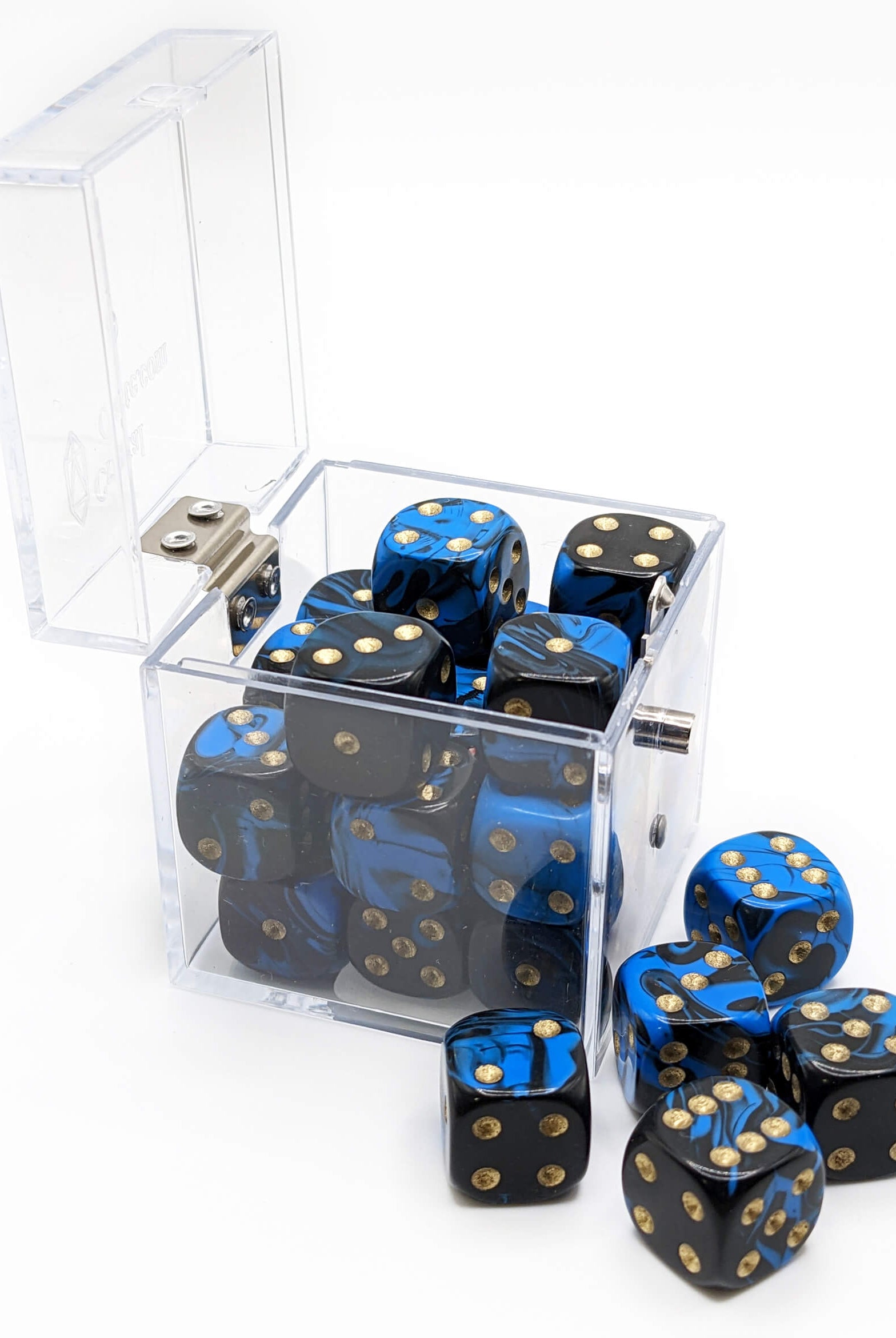 Oblivion Blue and Black Six sided dice