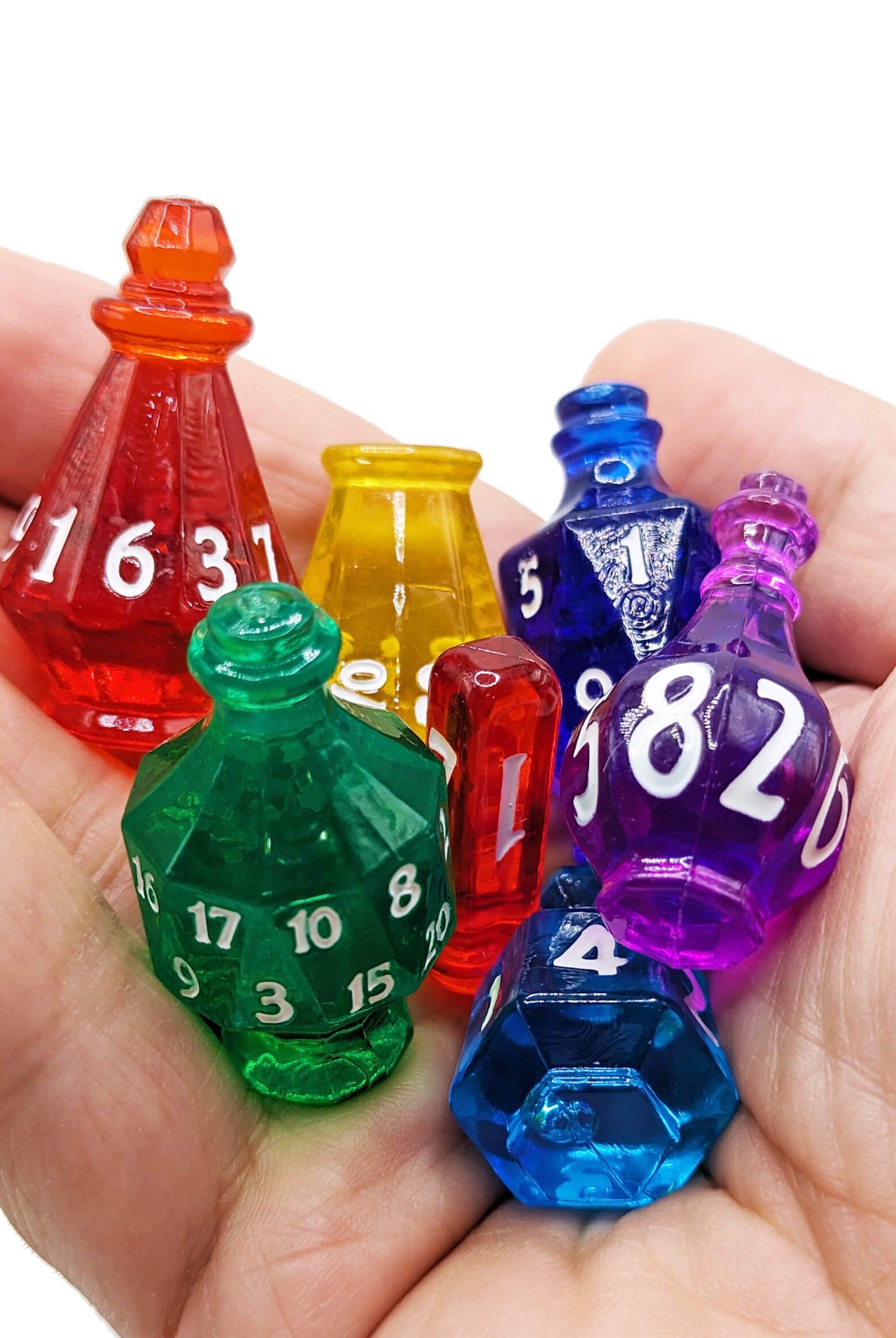 Potion Bottles Dice Set for ttrpg games