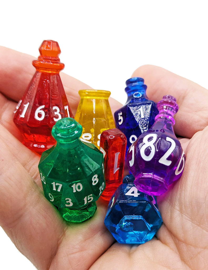 Potion Bottles Dice Set for ttrpg games