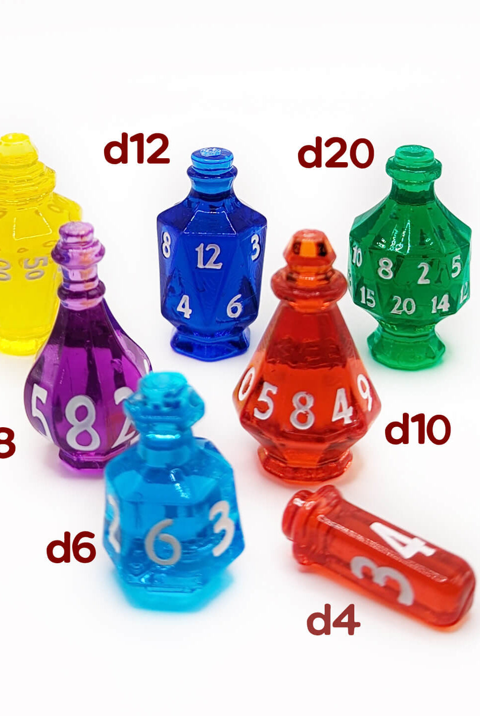 Potion Bottles dice set d20