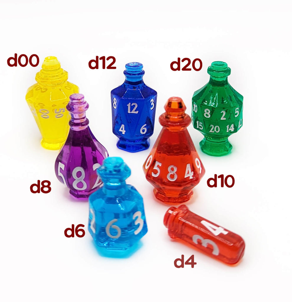 Potion Bottles dice set d20