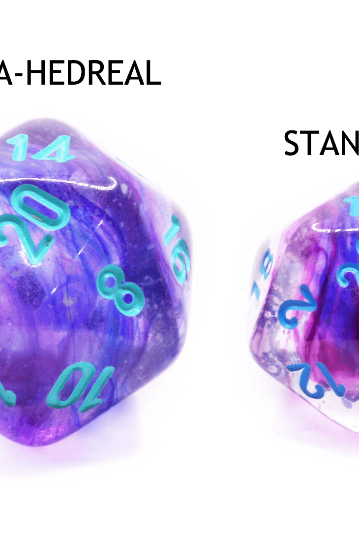 Large Chessex Dice size comparison