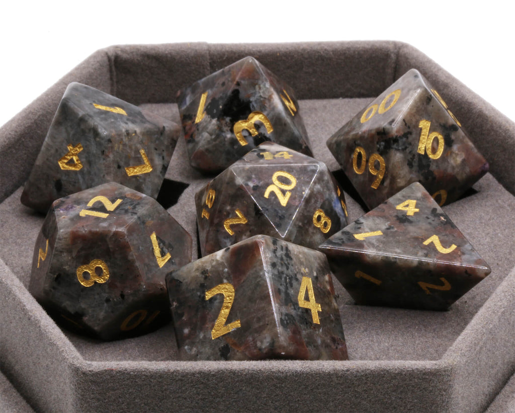 Yooperlite game dice set on sale at Dark Elf Dice