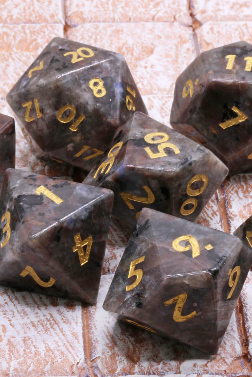 UV Reactive Gemstone Dice at Dark Elf Dice