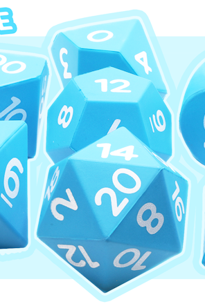 Giant Foam Dice Set Light Blue at Dark Elf Dice