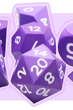 Giant Foam Dice Set Purple at Dark Elf Dice