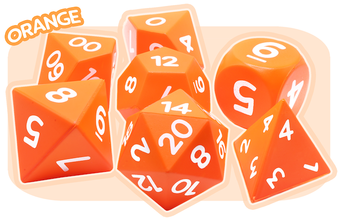 Giant Foam Dice Set Orange at Dark Elf Dice