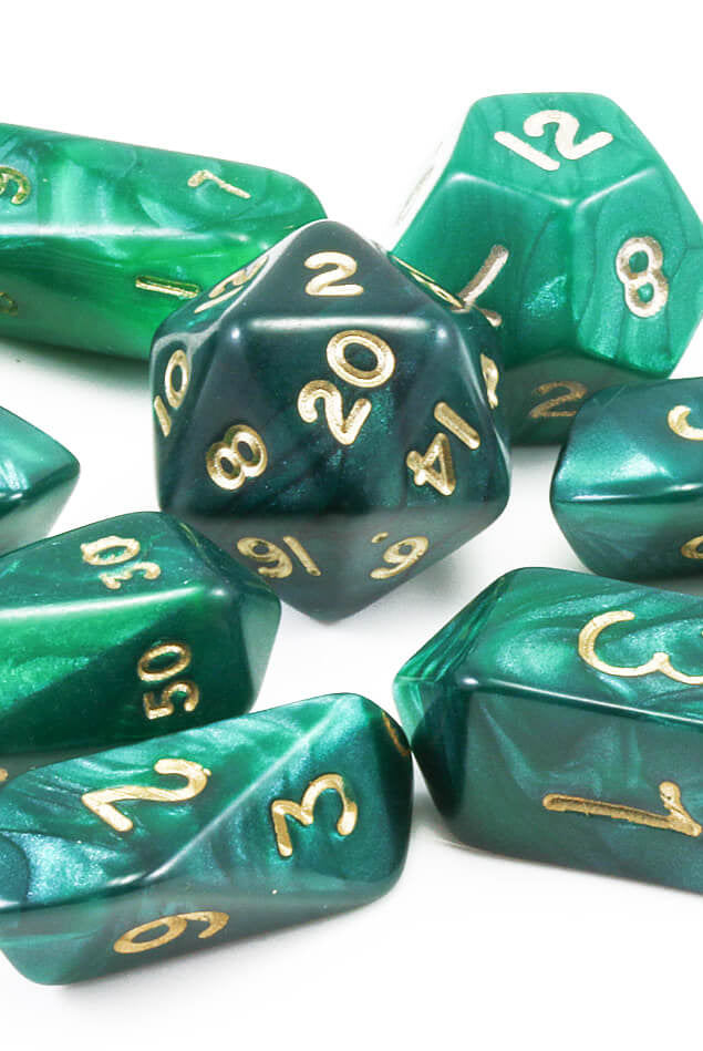 Crystal Caste Hybrid Dice Green