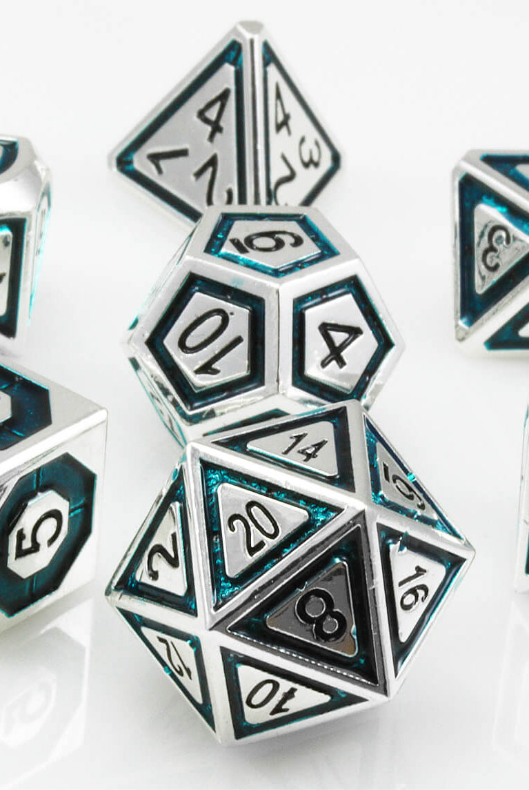 Assassin Metal Dice Teal