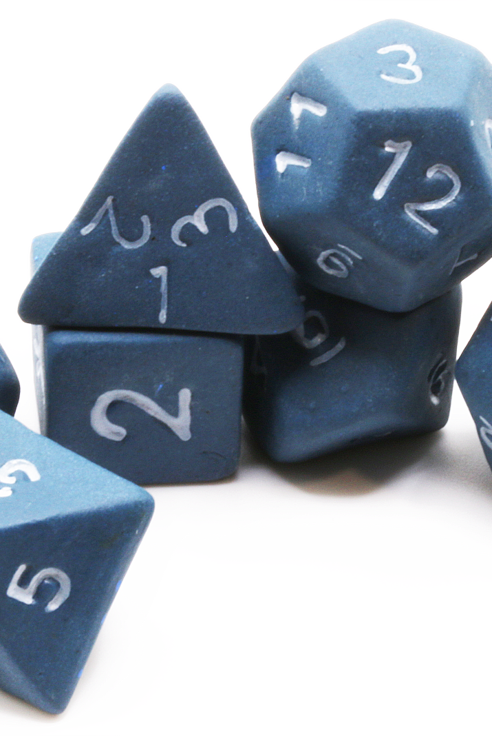 blue ceramic dice sets at Dark Elf Dice