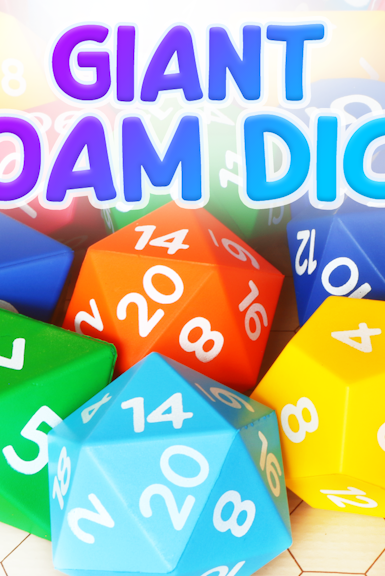 Giant Foam Dice Sets for TTRPG Tabletop Roleplaying Games