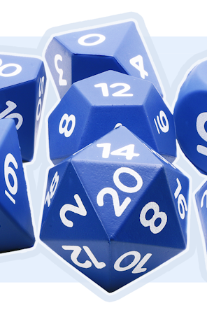 Giant Foam Dice Set Blue at Dark Elf Dice
