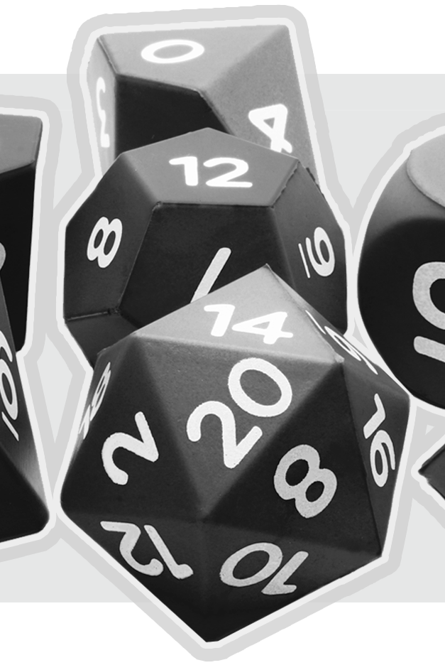 Giant Foam Dice Black with White Numbers at Dark Elf Dice