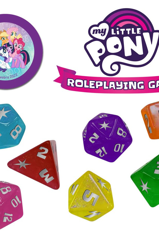 My Litte Pony Rainbow TTRPG dice