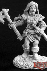 Female Gnome Fighter Miniature 2