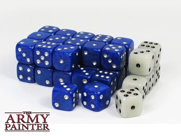 Wargaming Dice Blue and White