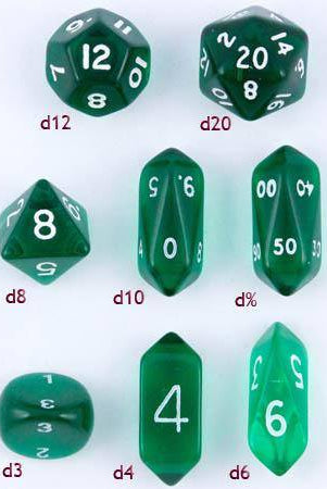 Hybrid Crystal Dice Green