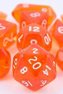 Translucent Hybrid Dice Orange