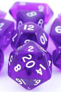 Translucent Hybrid Dice Purple