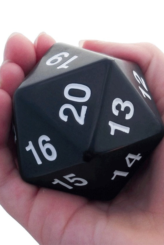 Giant D20 Black Dice