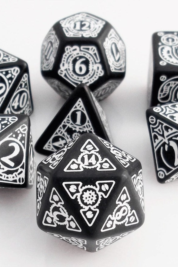 Steampunk Dice Black